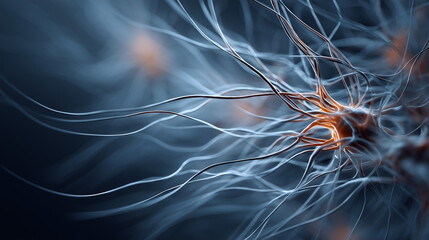 Abstract representation of microtubules in scientific illustration  