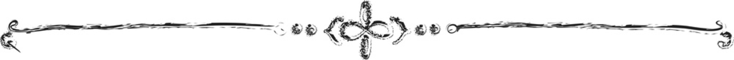 Decorative border brush stroke set. Floral and vintage