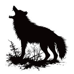 wolf vector silhouette
