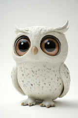 Obraz premium great horned owl on white background