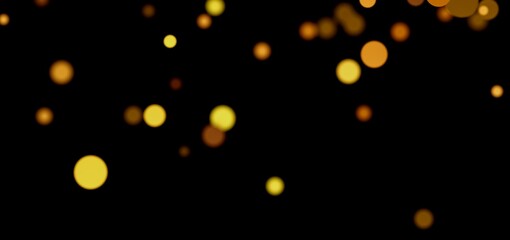 Abstract background with golden bokeh lights. Perfect for holidays, celebrations, and festive...