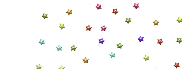Celestial Cascades: 3D Illustration Conjures a Rainfall of Colorful Stars