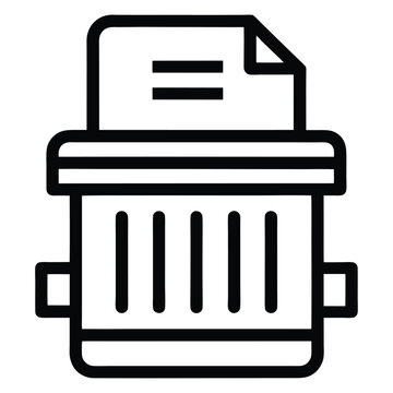 recommend clip art: Document shredder icon paper destruction security privacy confidential data disposal