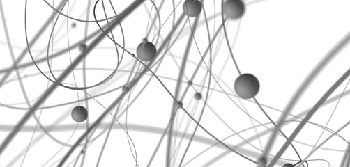 Falling cyber particles. Big data stream. 3d