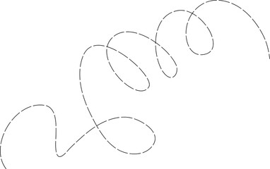 Spiral and swirl dashed line icon. Design decoration