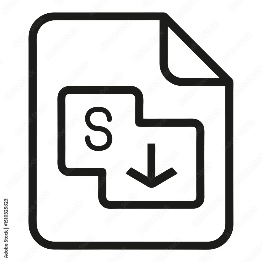 Poster downloading spreadsheet file icon data transfer symbol