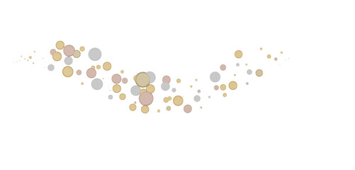 gold  Shower: Dynamic 3D Illustration of Dancing gold Confetti