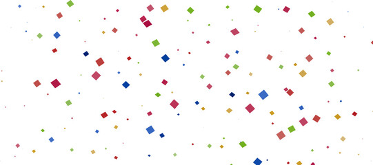  Colorful confetti on white background