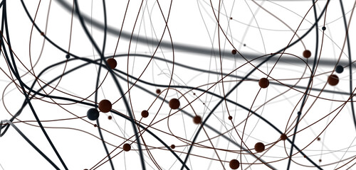 The structure of the network connection of points and lines. Data technology.