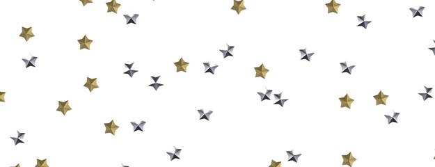Obraz premium Festive Celestial Cascade: Mesmerizing 3D Illustration of Descending Christmas Stars