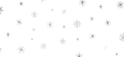 Snowflake Cascade: Mesmerizing 3D Illustration Depicting Descending Christmas Snowflakes