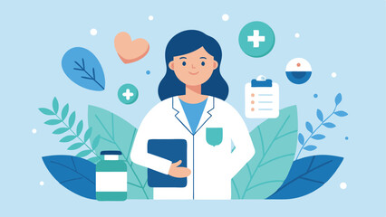 Female doctor healthcare professional medical wellness clinic