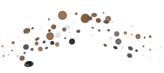 Enchanting Euphoria: Breathtaking 3D Illustration of Enchanting gold Confetti