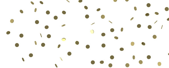 Sprinkle of Success: Spectacular 3D Illustration Showcasing Cascading Gold Confetti