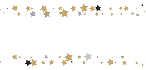 Radiant Showers: Immerse Yourself in a Spellbinding 3D Gold Stars Downpour