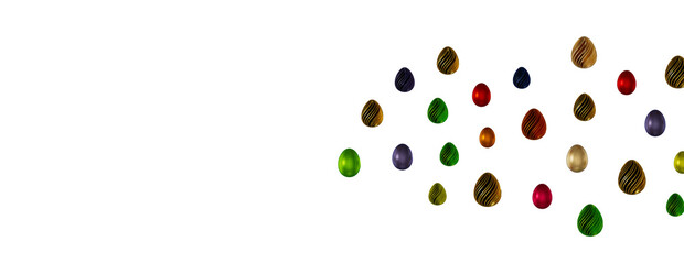 Easter colorful eggs isolated