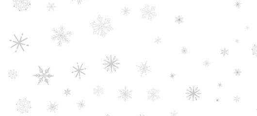 Glistening Snow Shower: Striking 3D Illustration Showcasing Falling Holiday Snowflakes