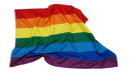 rainbow flag png. LGBTQ+ Flag isolated for Pride month. LGBTQ+ rainbow flag PNG symbolizing equality, love, and diversity for Pride Month visuals. Bright rainbow flag PNG representing LGBTQ+ community