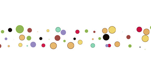  Colorful assorted confetti with serpentine on white