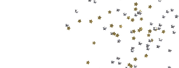 Radiant Showers: Immerse Yourself in a Spellbinding 3D Gold Stars Downpour