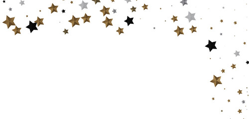 Radiant Showers: Immerse Yourself in a Spellbinding 3D Gold Stars Downpour