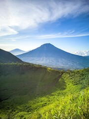 mountain landscape with clouds