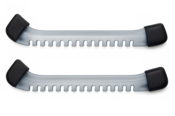 Ice grippers providing secure traction on slippery surfaces with transparent background
