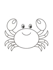 crab animal coloring pages for kids