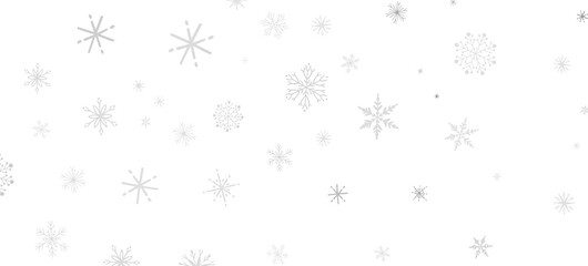 Glistening Snow Shower: Striking 3D Illustration Showcasing Falling Holiday Snowflakes