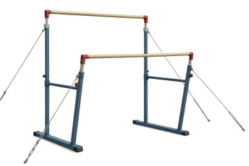 Uneven Bars Showing Gymnastics Equipment