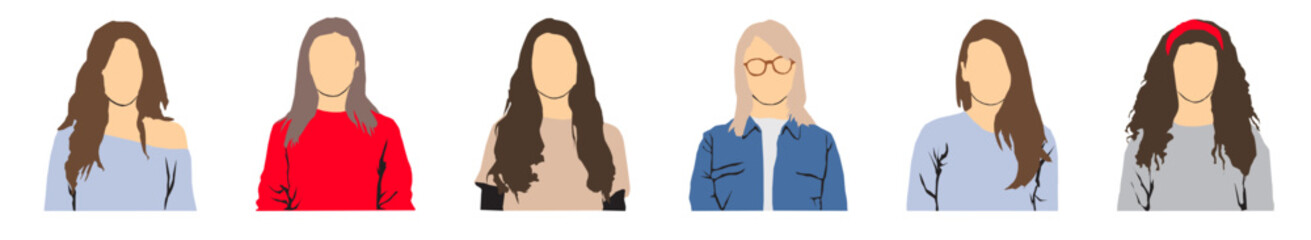 set of different people avatar