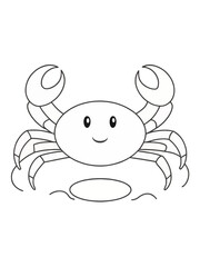 crab animal coloring pages for kids