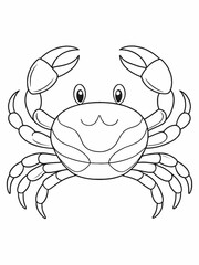 crab animal coloring pages for kids