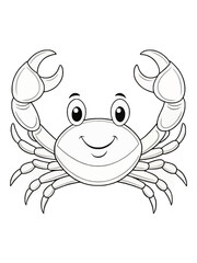 crab animal coloring pages for kids