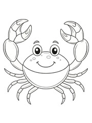 crab animal coloring pages for kids