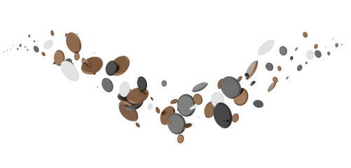 Confetti, paper triangle on the floor, fancy, colorful, celebration party