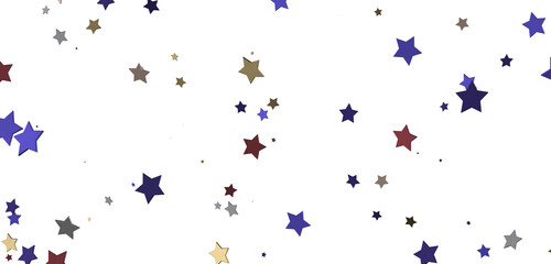 A Shower of Celestial Beauty: 3D Gold Stars Rain Illustration Bedazzles