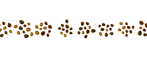 Luxury golden easter eggs isolated