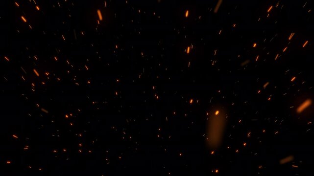 Cinematic Uprising Fire Particles Overlay, Alpha Channel, perfectly looped (NMPLID_00014)