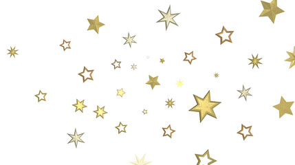 Gilded Rainfall: Experience the Magic of a 3D Gold Stars Shower