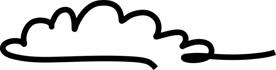 Fototapeta premium Clouds icon collection. Doodle bold line