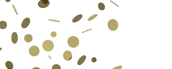 Golden Rainfall: Astonishing 3D Illustration of Golden Confetti Shower