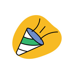 Confetti  Icon vector stock illustration
