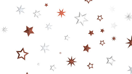 Twinkling Christmas Descent: Striking 3D Illustration Showcasing Falling Festive Twinkling Stars
