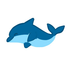 dolphin isolated on white background