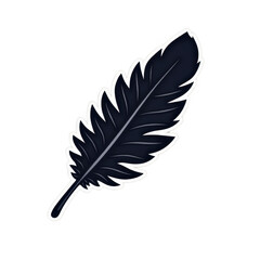 Obraz premium Elegant feather design, intricate details on a dark background, suitable for creative projects and artistic expressions. Isolated on white background or PNG