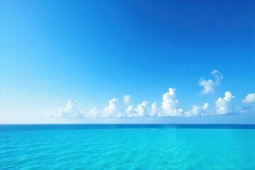 Obraz premium Vast expanse of untouched azure, a breathtaking view of pure, unblemished blue sky, devoid of clouds or any other obstruction Perfect for backgrounds and serene imagery , pure, backdrop