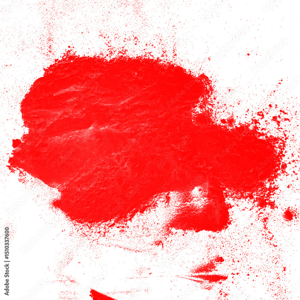 Poster vibrant red paint splash texture overlay a bold artistic element on transparent background for graph