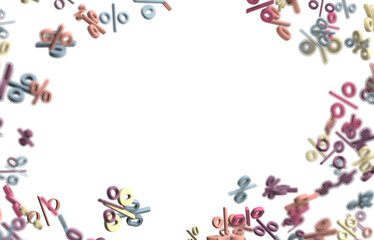Fototapeta premium percent shopping digital in 3d.