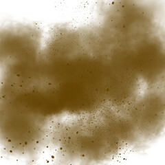 Dusty Brown Cloud on Transparent Area A Subtle Earthy Texture for Adding Depth and Organic Feel to Digital Designs